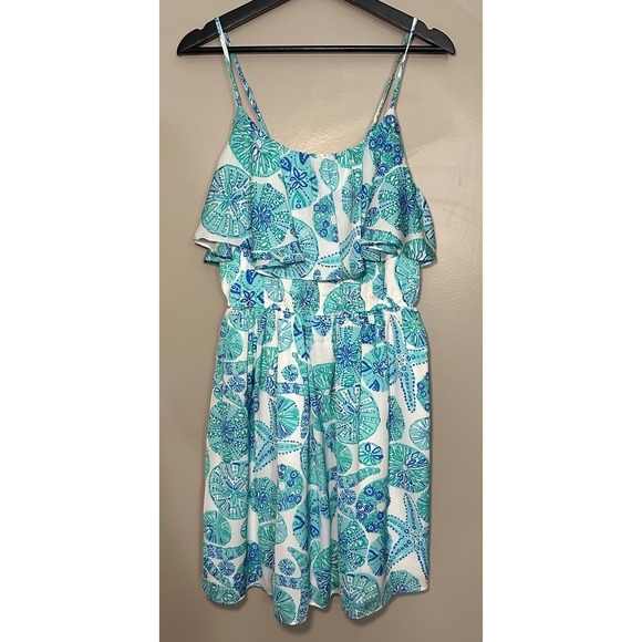 Lilly Pulitzer x Target Dress Women Size M Blue Sea Urchin For You Sand Dollar - Picture 1 of 11